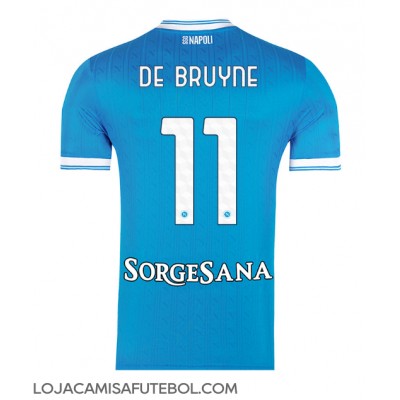 Camisa de Futebol SSC Napoli Kevin De Bruyne #11 Equipamento Principal 2025-26 Manga Curta Camisa de Futebol SSC Napoli Kevin De Bruyne #11 Equipamento Principal 2025-26 Manga Curta